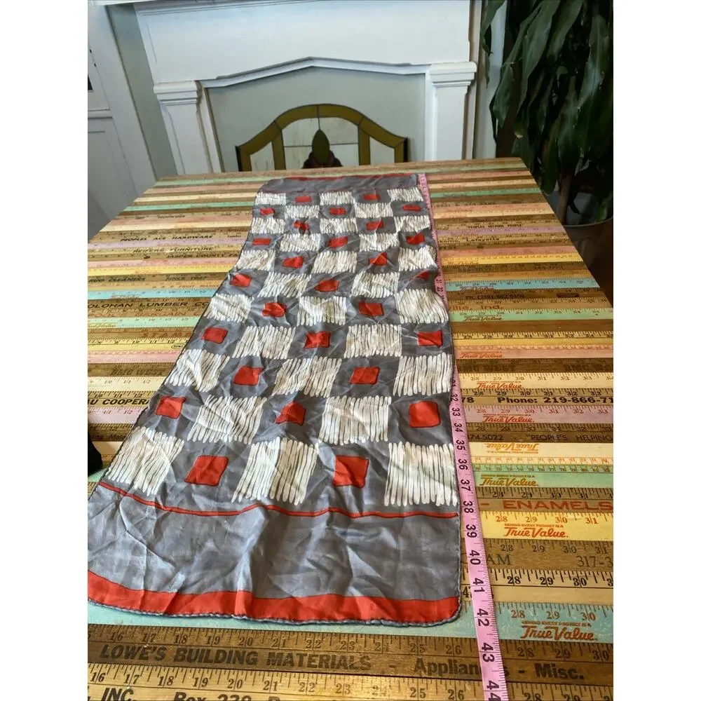 Lot Of 2 Vintage Square Silk Blend Scarves Hand Rolled Japan Berkshire Italy